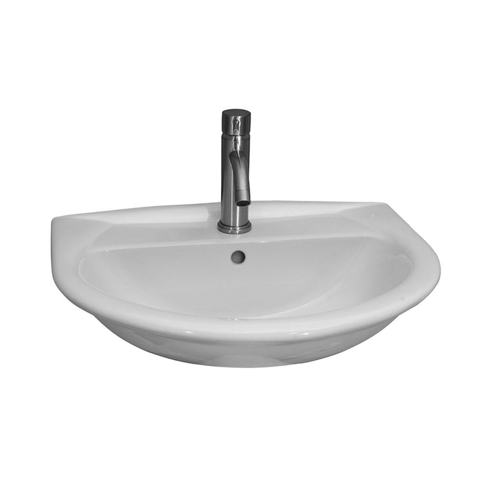 Barclay Products Karla 650 Wall-Hung Bathroom Sink in White-4-851WH ...