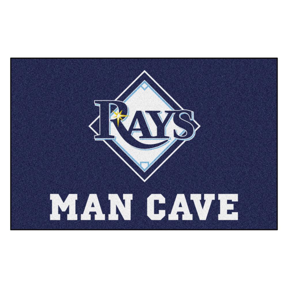 Fanmats Mlb Tampa Bay Rays 19 In X 30 In Indoor Man Cave Starter Area Rug 22475 The Home Depot