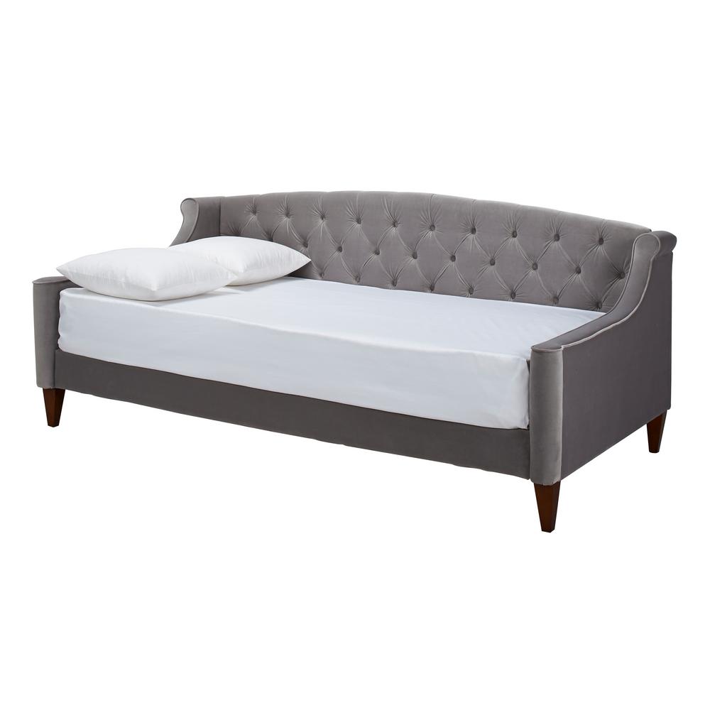Jennifer Taylor Lucy Opal Grey Sofa Bed 65000 865 The Home Depot Jennifer Taylor Lucy Opal Grey Sofa Bed