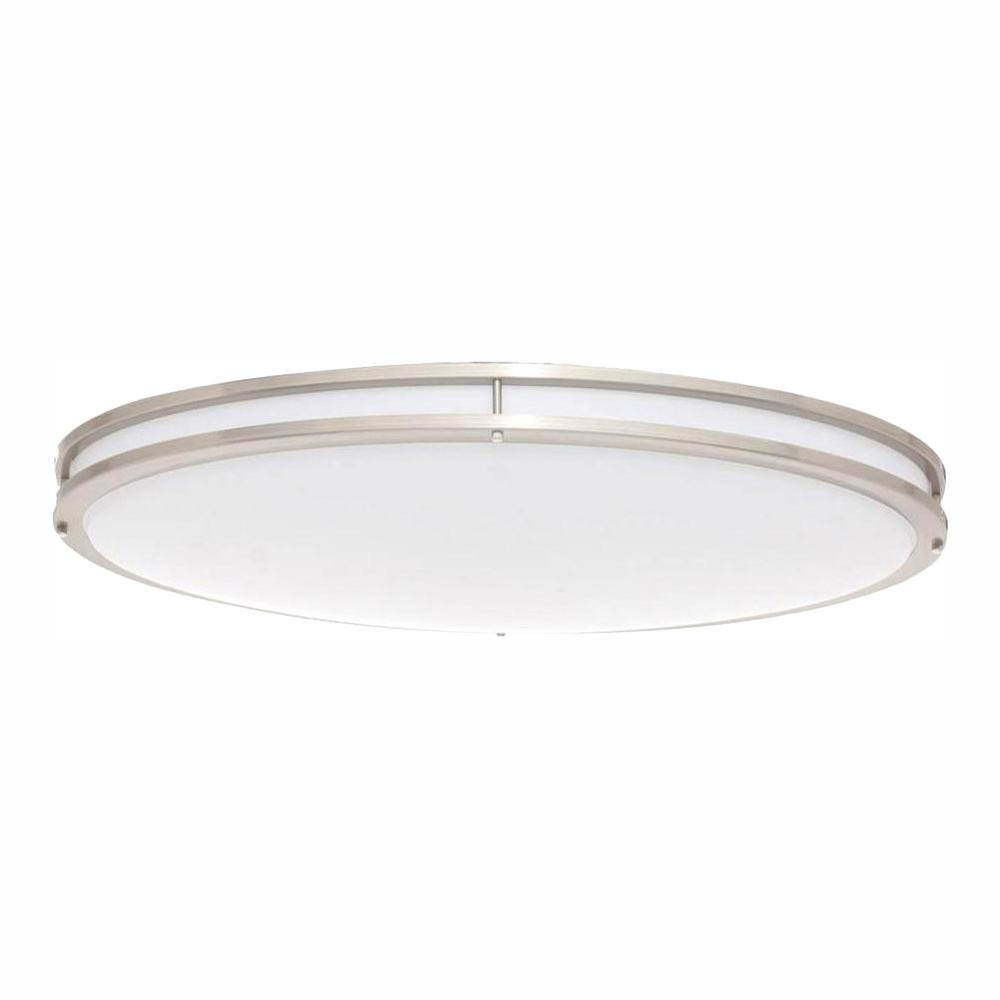 Envirolite 32 In Brushed Nickel White Low Profile Led Ceiling