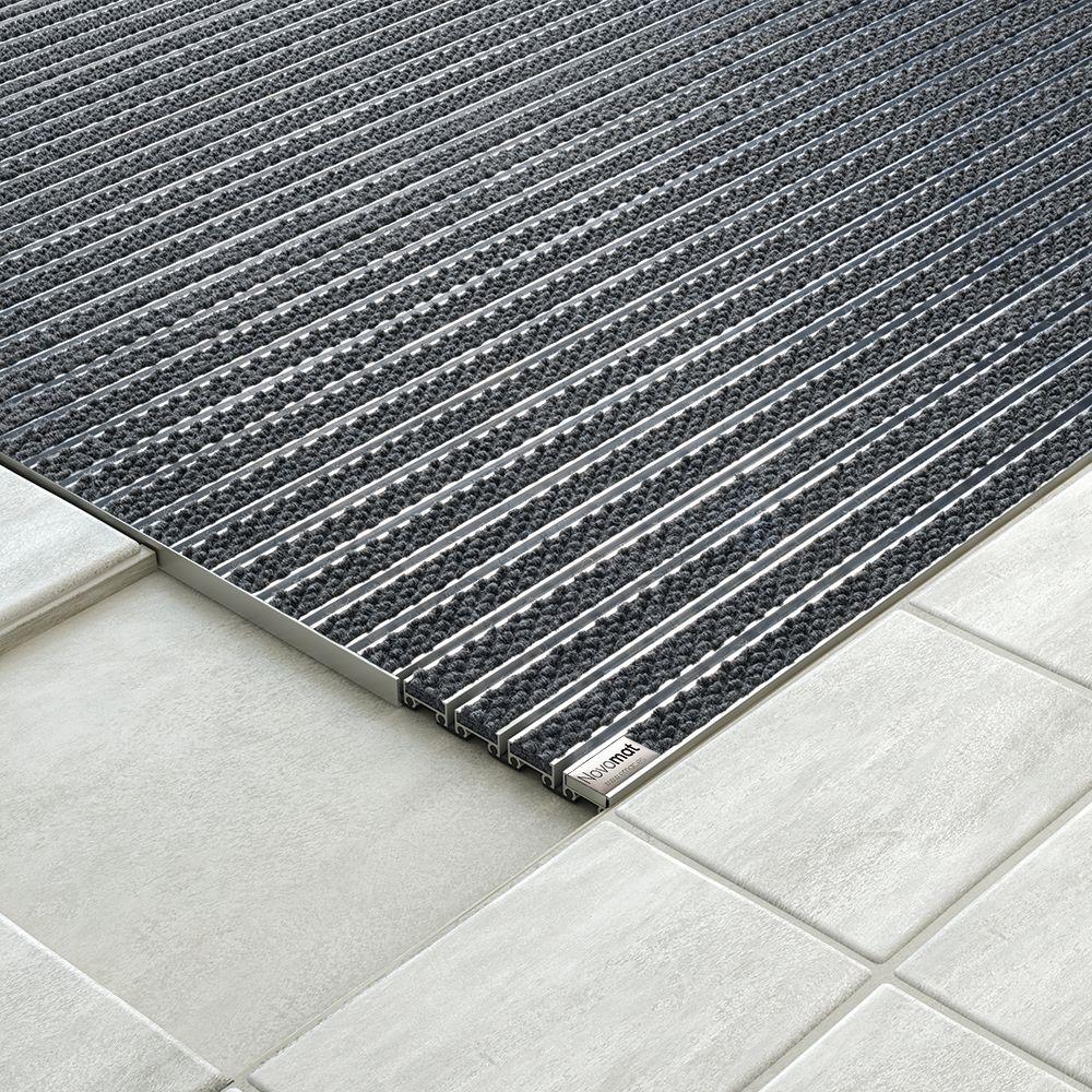 Emac Novomat Aluminum And Grey 35 6 In X 47 3 In Textile Carpet