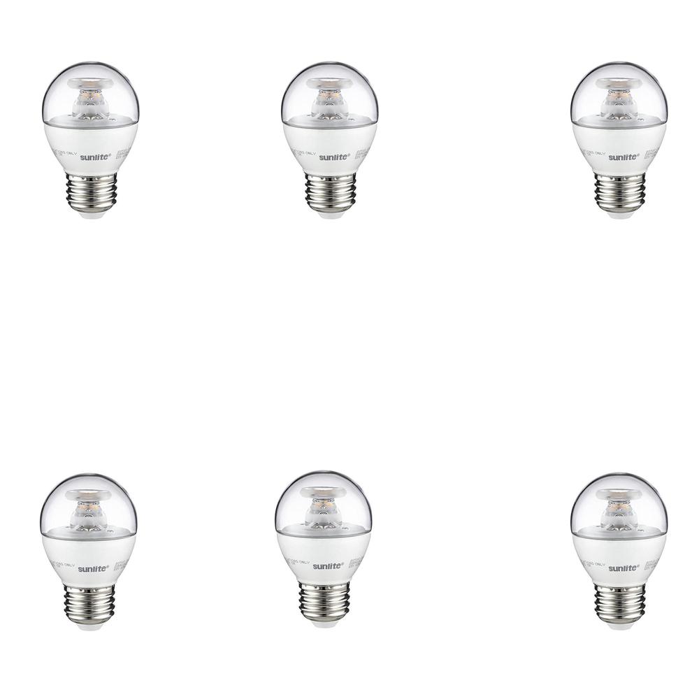 Sunlite 60Watt Equivalent Clear Warm White G16 Dimmable LED Light Bulb
