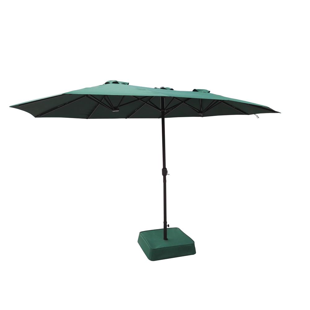 8 Ribs 9 Ft Wood Market Patio Umbrella Outdoor Garden Yard Wooden Umbrella With Pulley Lift Hunter Green Color Umbrella Talkingbread Co Il