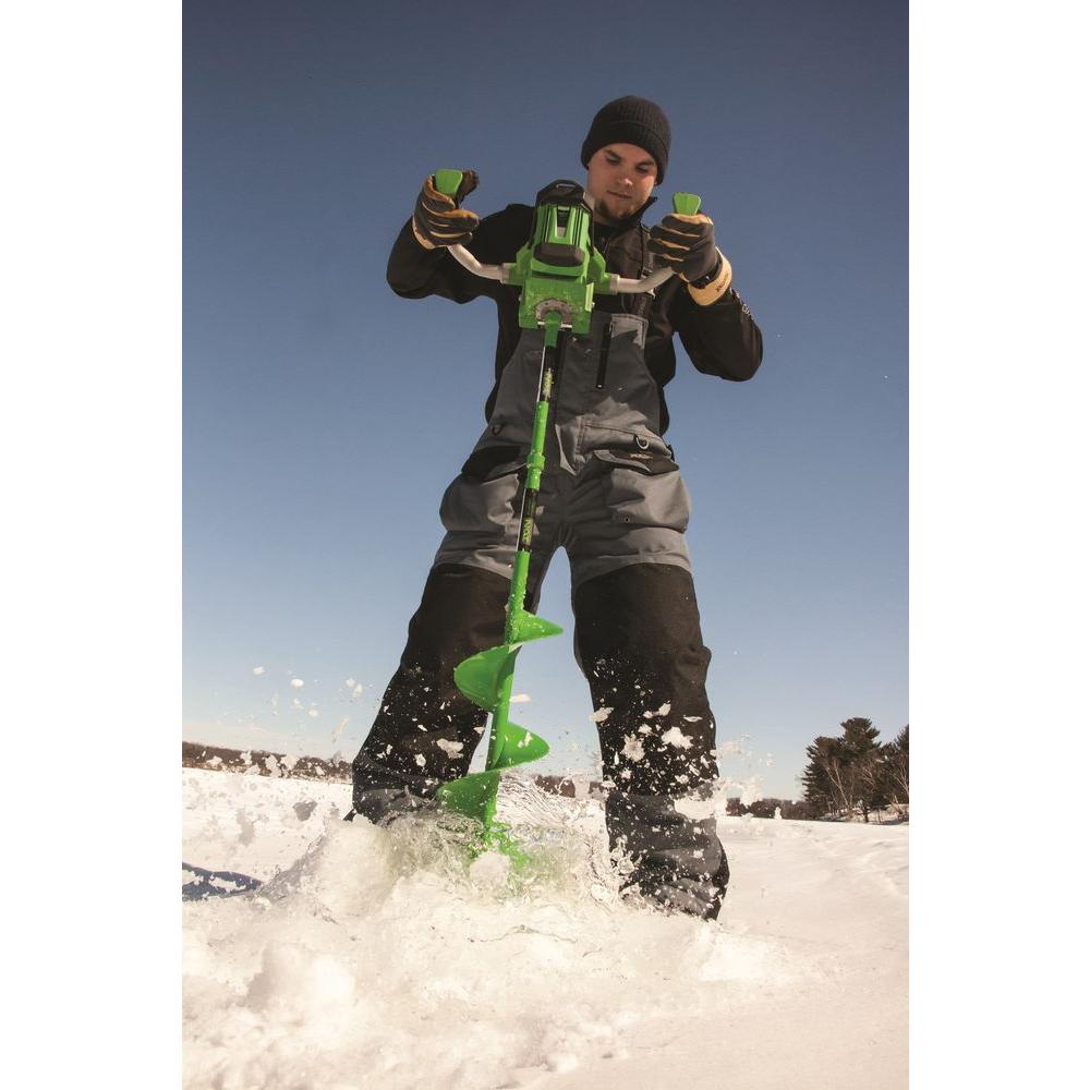 Ion 8 In. 40 Volt Electric Ice Auger Hole Digger Tool W Reverse Battery