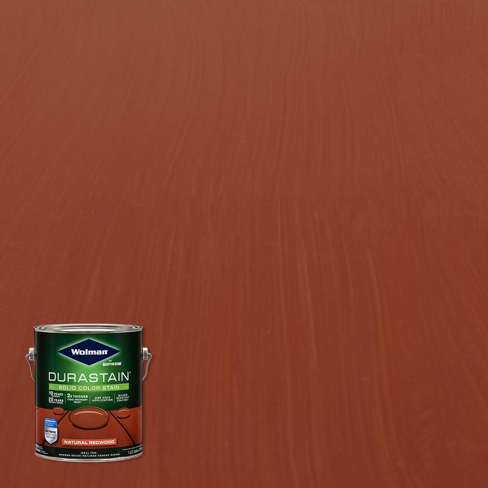 Wolman 1 gal. Durastain Redwood Exterior Wood Solid Stain