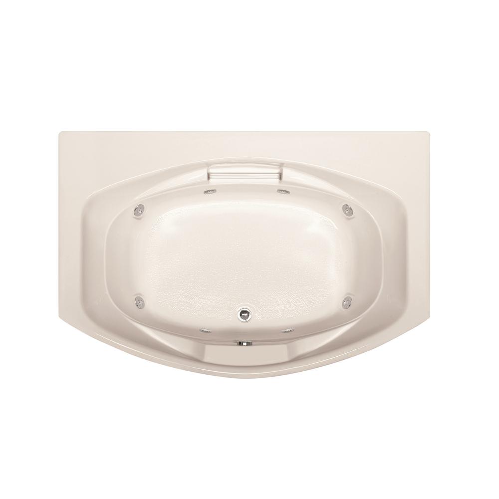 Hydro Systems Jessica 72 in. x 48 in. Acrylic Rectangular Drop-in Air Bath and Whirlpool Bathtub with Skirt in White For Sale
