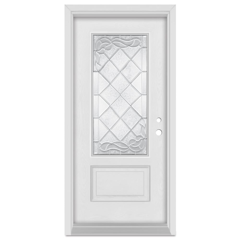 Stanley Doors 32 In X 80 In Art Deco Left Hand Inswing 3 4 Lite