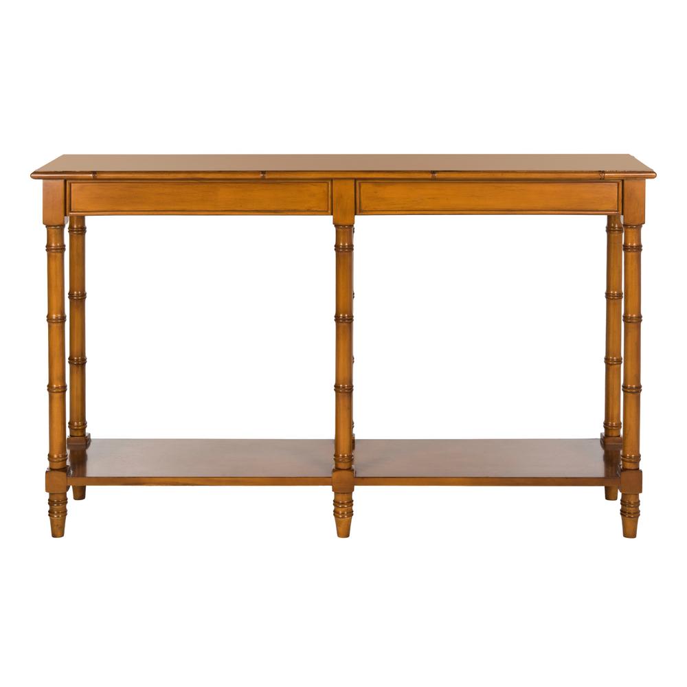 Safavieh Noam Brown Bamboo Console Table Cns3500b The Home