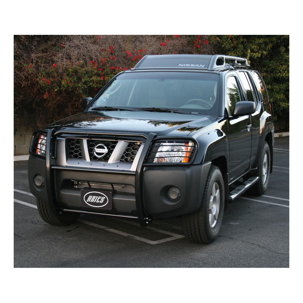 Aries 1 1 2 Inch Black Steel Grille Guard No Drill Select Nissan Xterra 9048 The Home Depot