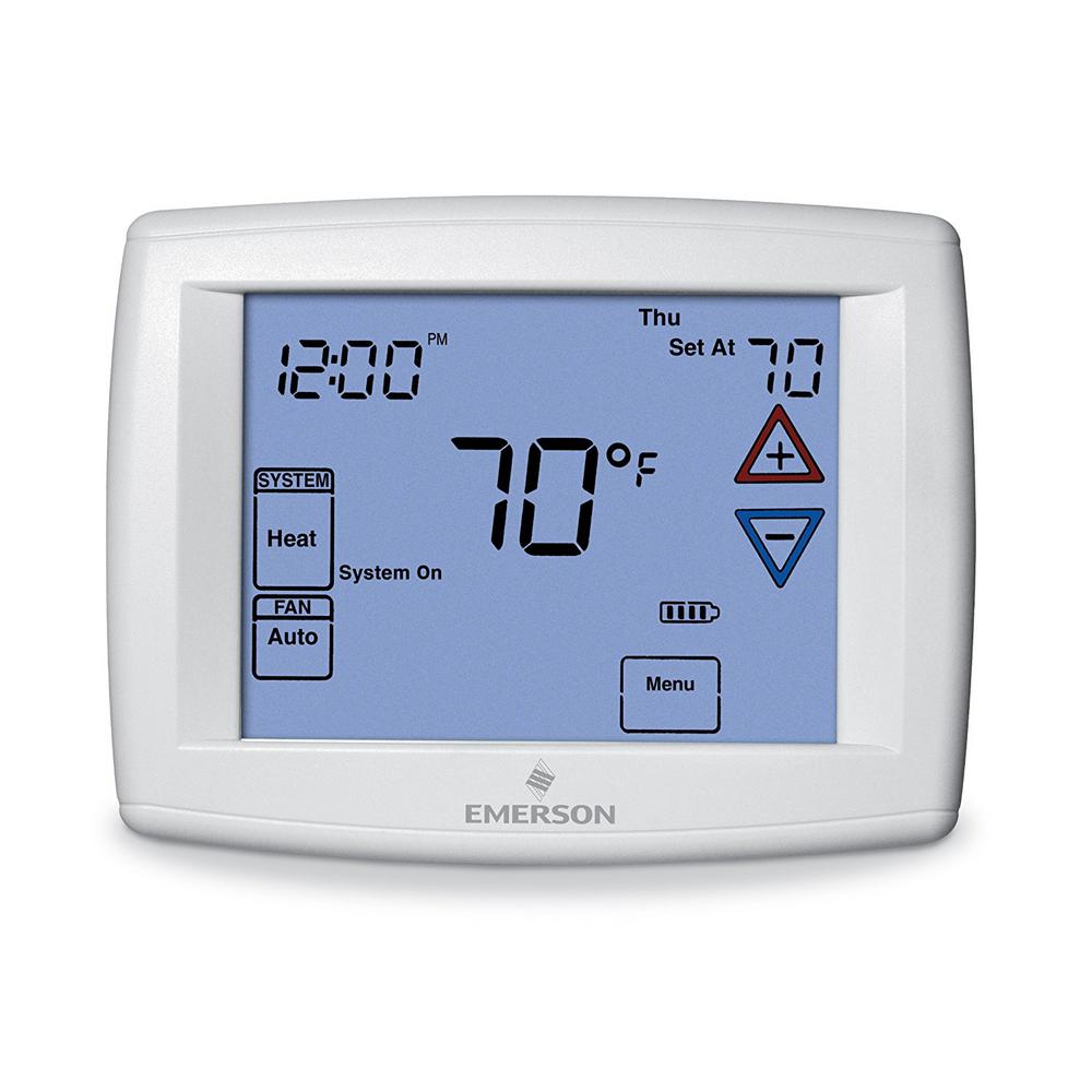 Emerson Thermostat Operation: Emerson Touchscreen 7-Day ...