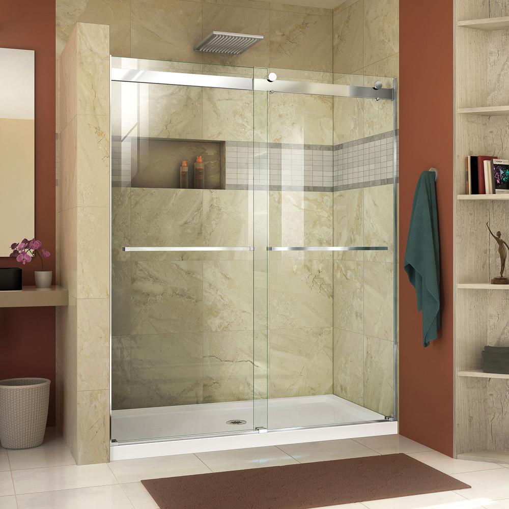 DreamLine Essence 56 in. to 60 in. x 76 in. SemiFrameless Sliding