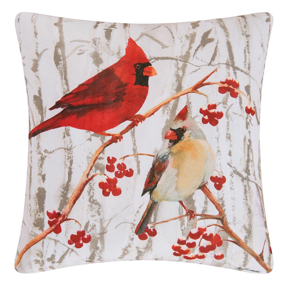UPC 008246325239 product image for C&F HOME Red Cardinal Pair Indoor / Outdoor 18 in. x 18 in. Standard Throw Pillo | upcitemdb.com
