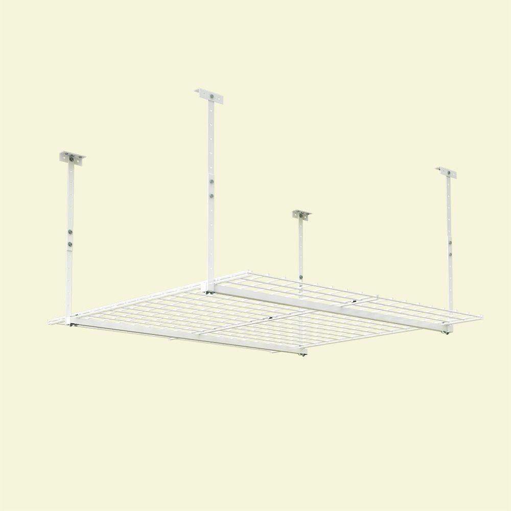 Hyloft 48 In W X 48 In D Adjustable Height Garage Ceiling Mount Storage Unit