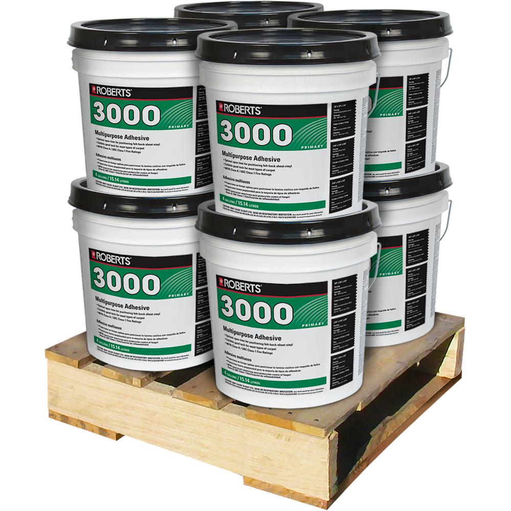 Roberts 4 Gal. MultiPurpose Carpet and Sheet Vinyl Adhesive (8 Pail Pallet)300048P The