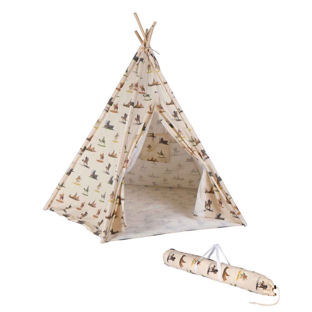 Canvas Fabric 6/' Large Teepee With Carry Case By Trademark Innovations