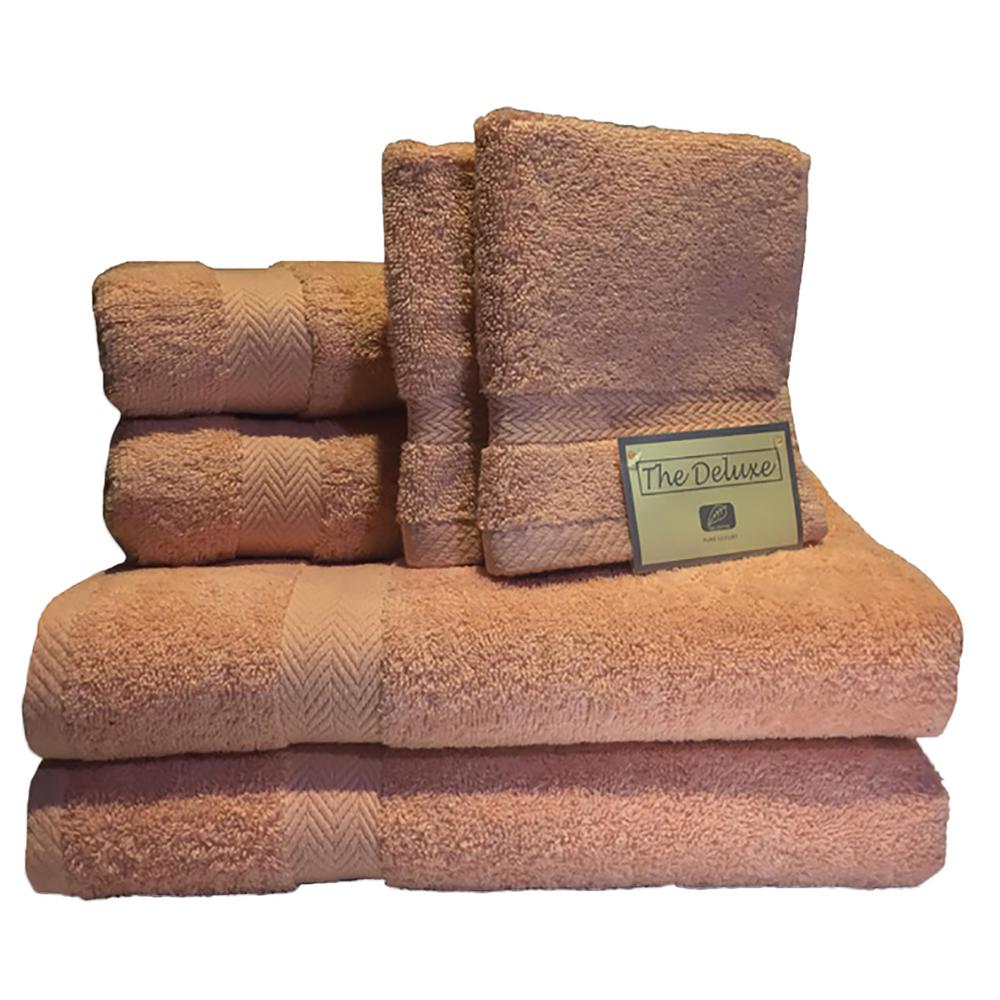 Espalma Deluxe 6Piece Cotton Terry Bath Towel Set in Bisque840449