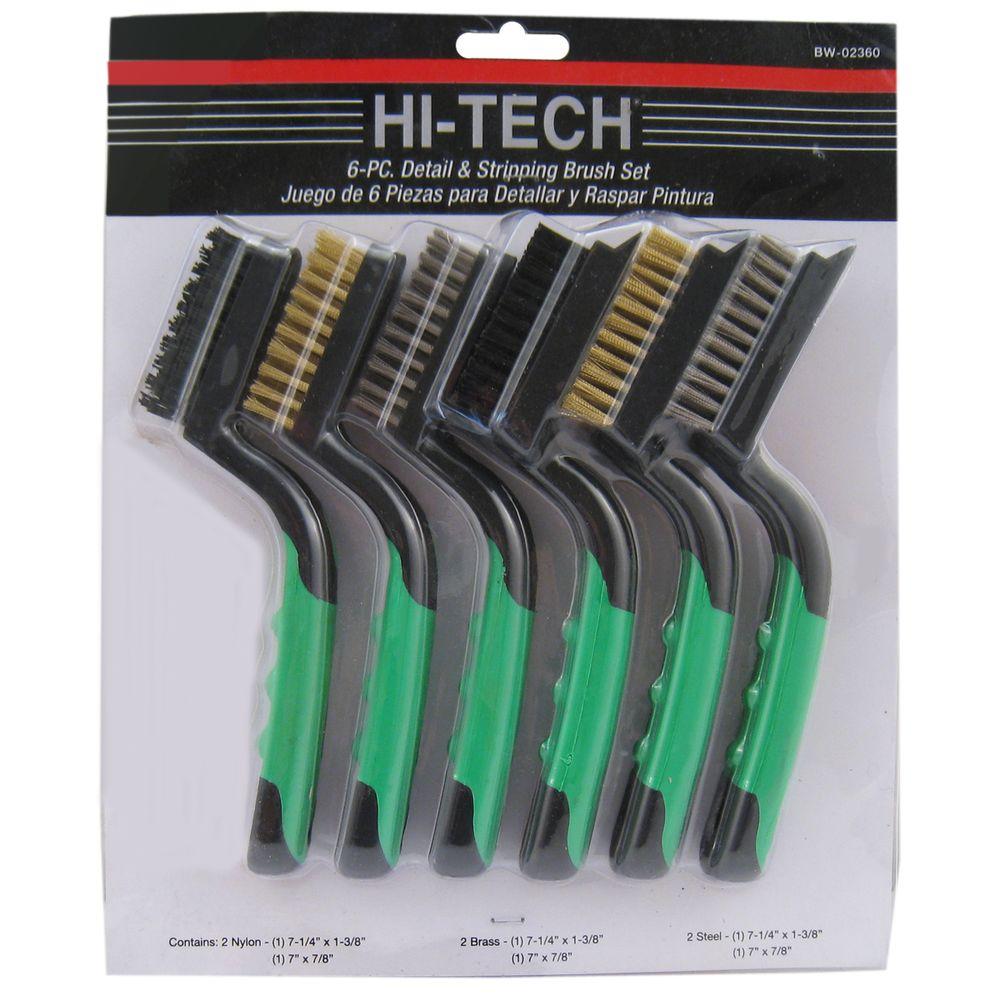 6Piece Mini Comfort Grip Wire Brush SetBW02360 The Home Depot