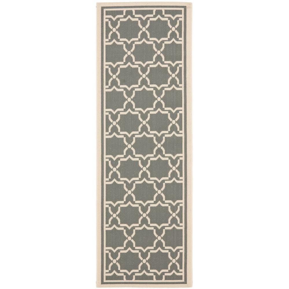Safavieh Courtyard Anthracite/Beige 2 ft. x 16 ft. Indoor/Outdoor ... Safavieh Courtyard Anthracite/Beige 2 ft. x 16 ft. Indoor/Outdoor ...