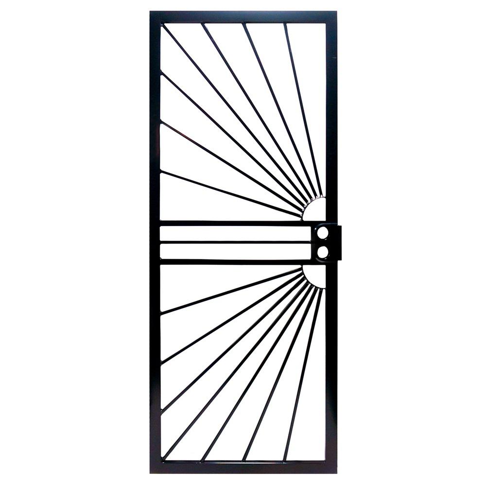 Grisham 32 in. x 80 in. 555 Series Tuscany Black Steel Prehung Security