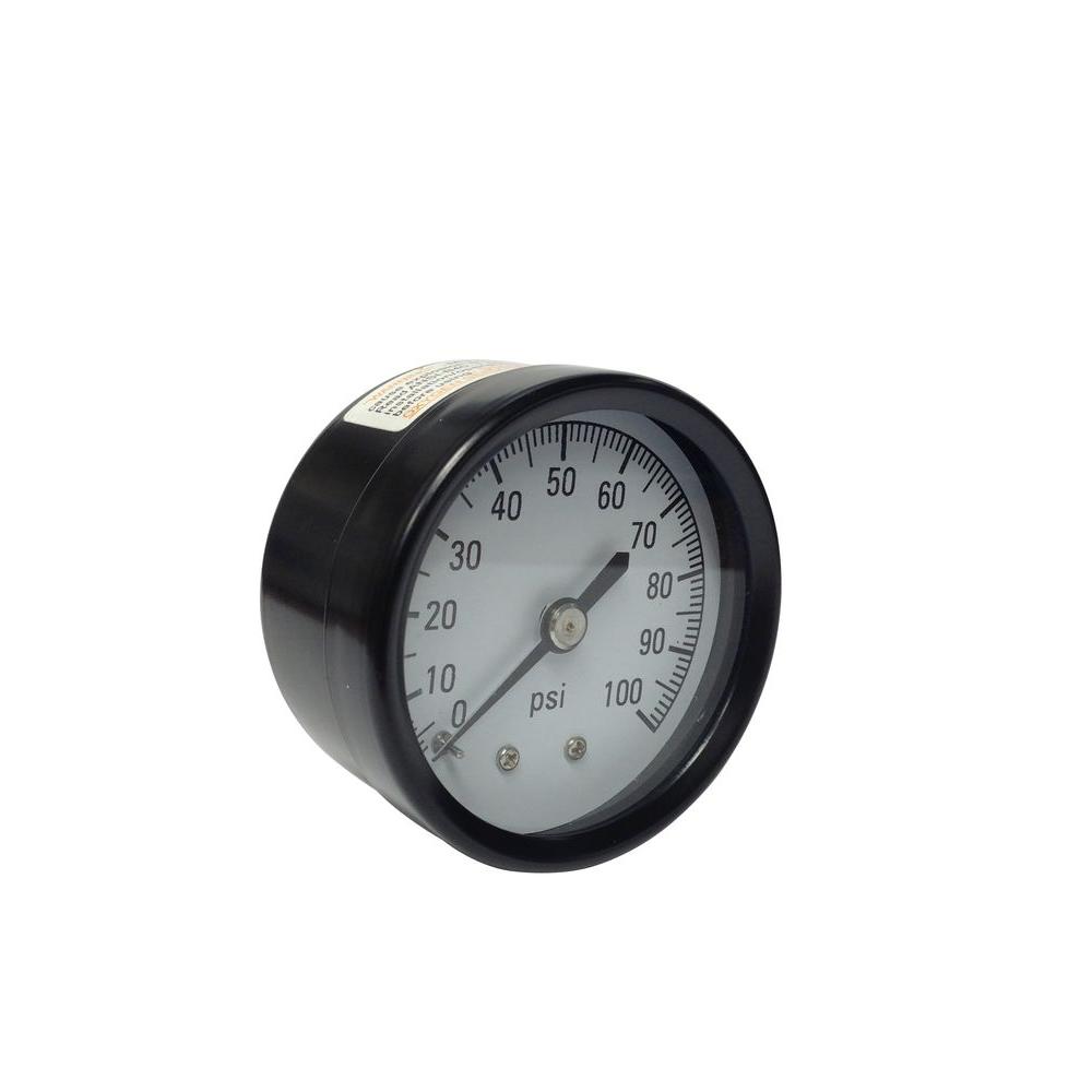 Water Source 100 PSI Pressure Gauge with 1/8 in. Back ConnectionM1002