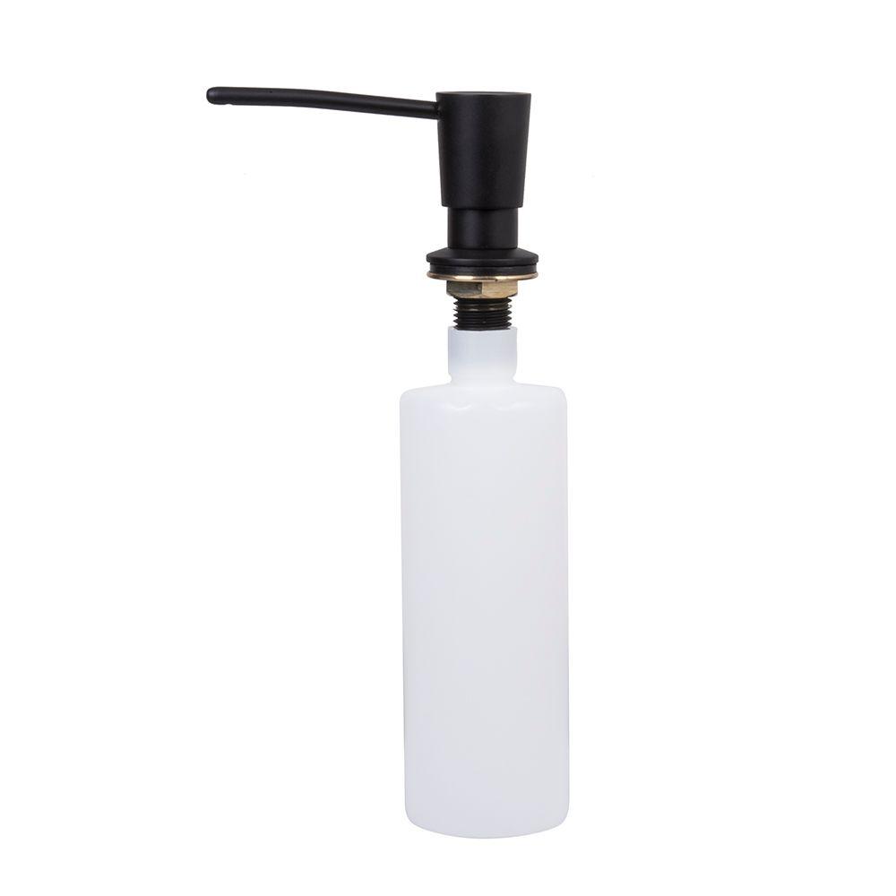 Black Soap Lotion Dispensers Kitchen Faucets The Home Depot Kitchen Soap Dispenser In Matte Black