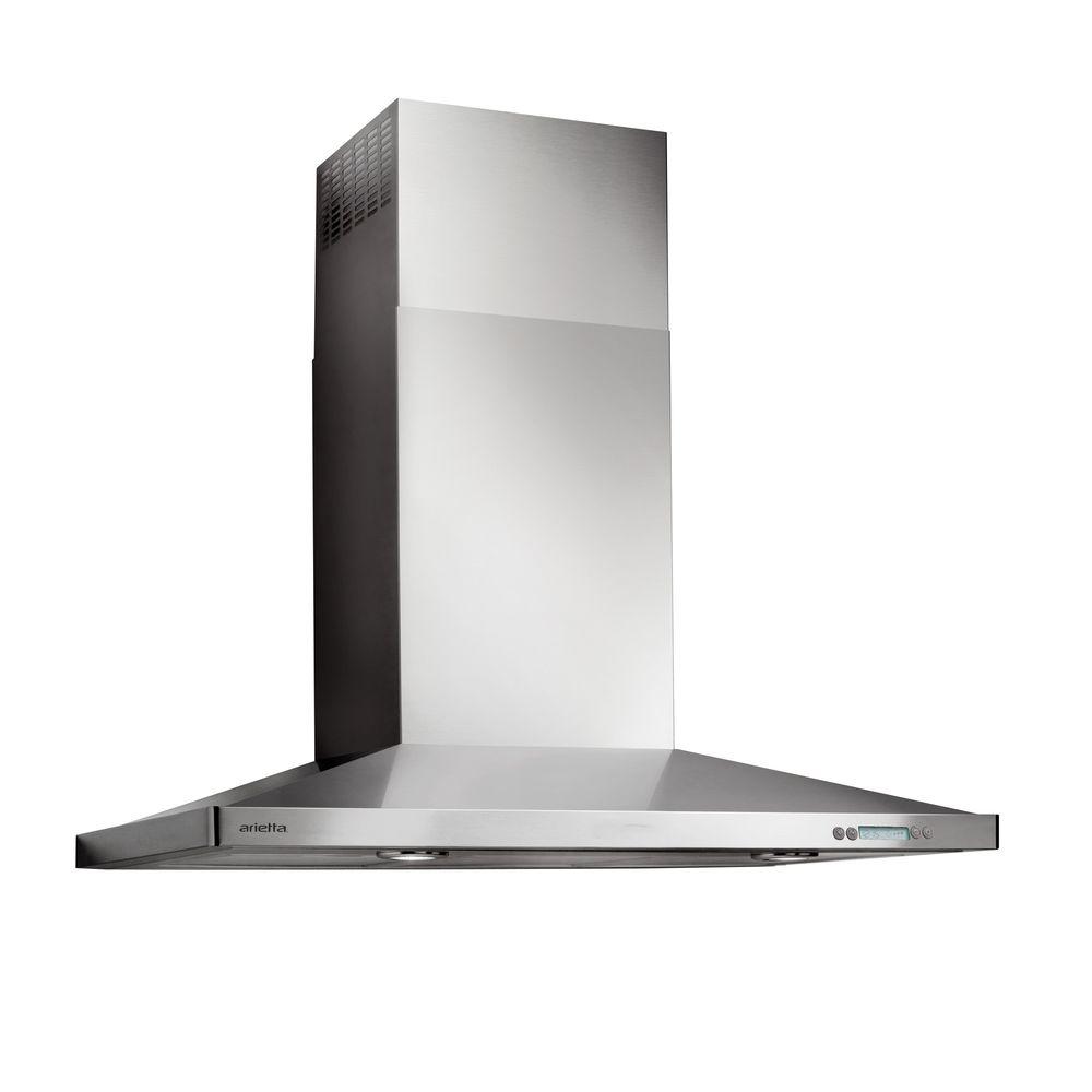 Arietta Lesina 36 in. Wall Mount Decorative Range Hood in Stainless