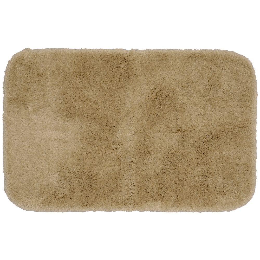 Garland Rug Finest Luxury Taupe 24 in. x 40 in. Washable Bathroom