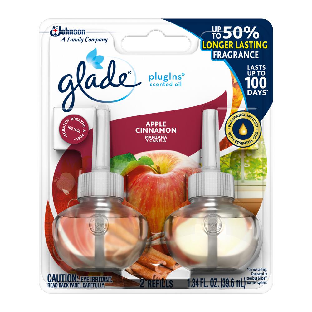Glade 1.34 oz. Apple Cinnamon Plugins Scented Oil Refill (2Pack