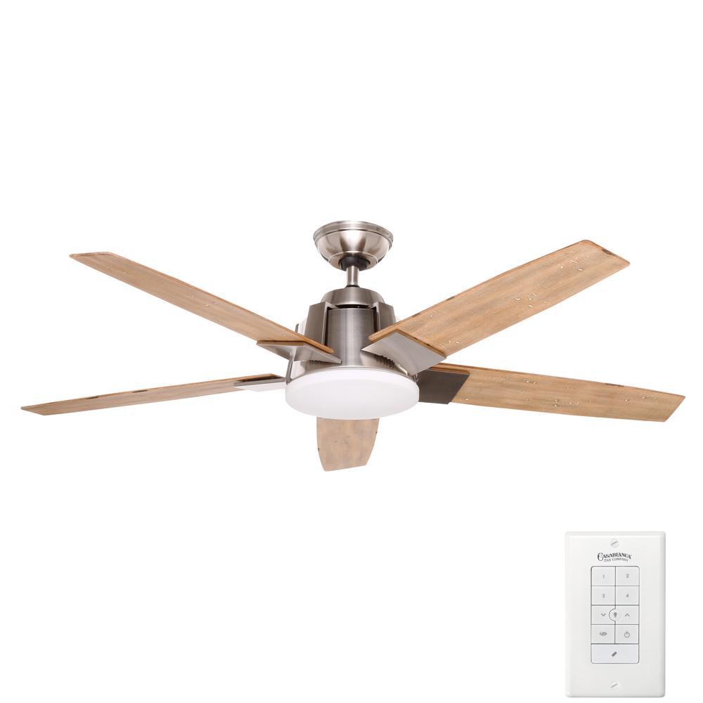 Casablanca Zudio 56 In Indoor Brushed Nickel Ceiling Fan With Casablanca Zudio 56 In Indoor Brushed Nickel Ceiling Fan With Universal Wall Control