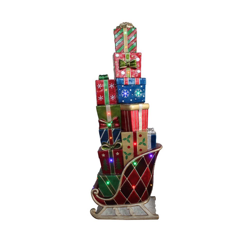 christmas led lighted commercial grade sleigh stacked with presents fiberglass decoration - Fiberglass Christmas Decorations christmas led lighted commercial grade sleigh stacked with presents fiberglass decoration - Fiberglass Christmas Decorations