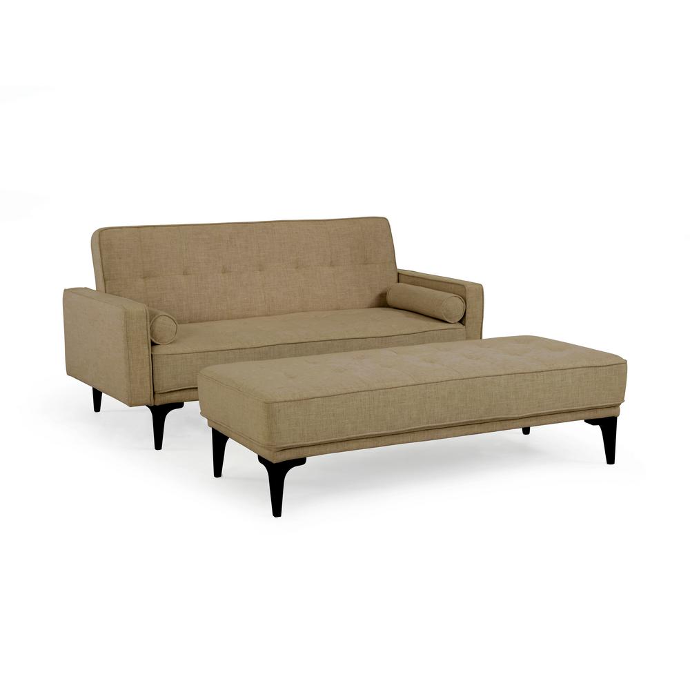 Serta Sophie Java Convertible Sofa Sc Sop P1 Jv The Home Depot Melanie Convertible Sofa With Ottoman In Medium Brown