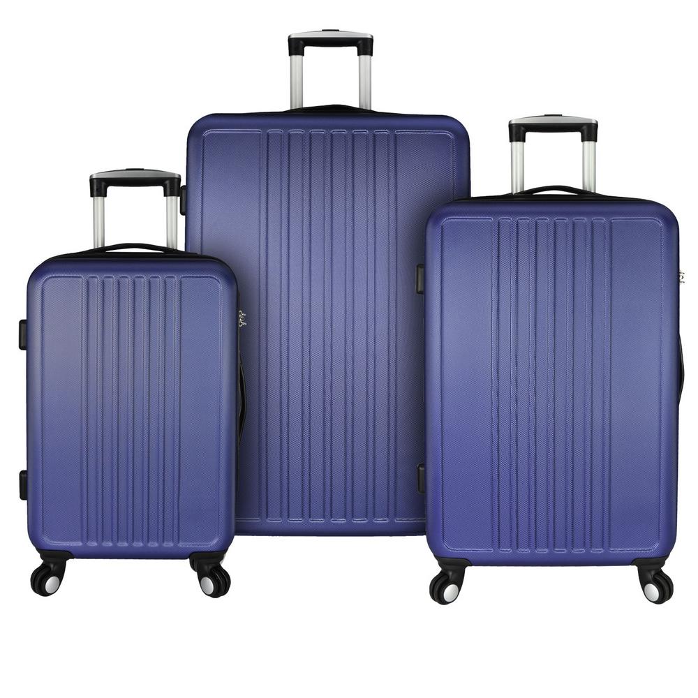 Rockland Pista Collection 3-Piece Hardside Dual Spinner Luggage Set ...