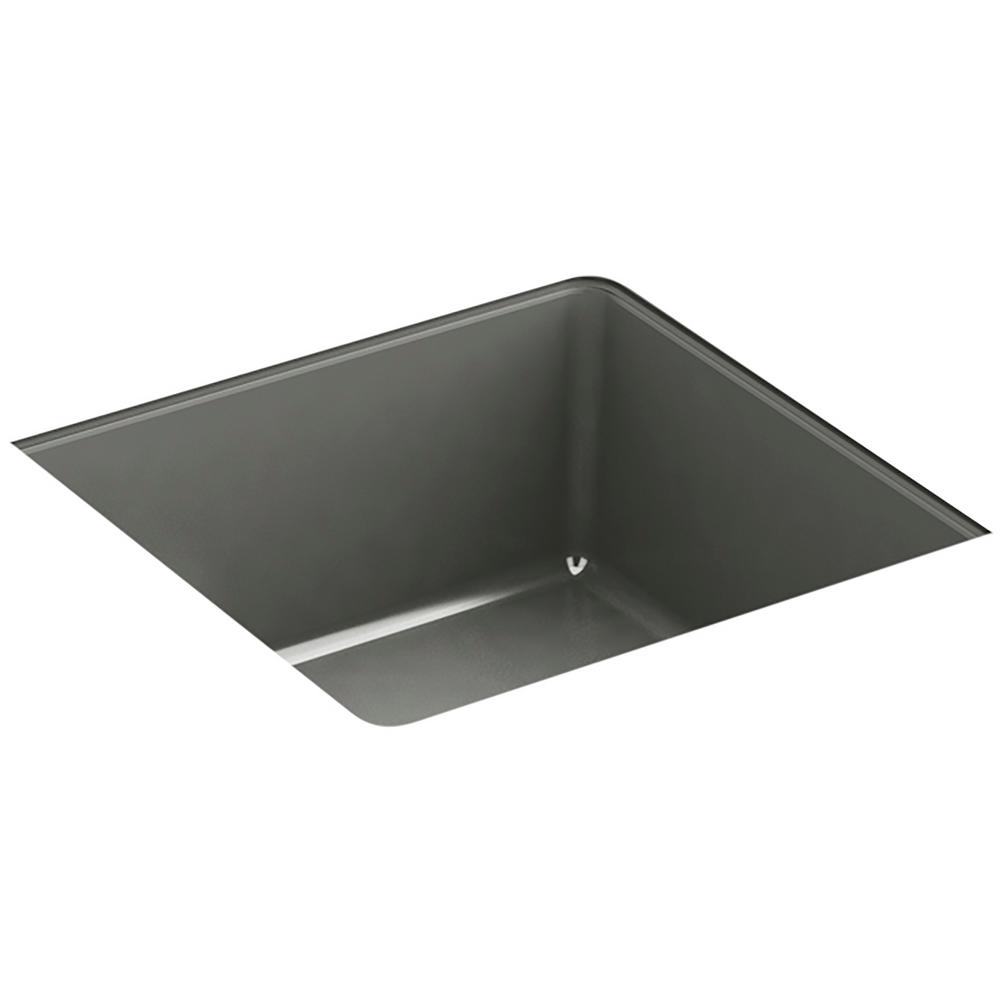 KOHLER Verticyl 13 in. Square Undermount Bathroom Sink in Thunder Grey