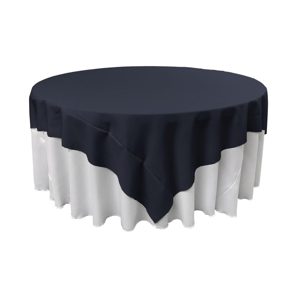 La Linen 72 In X Navy Blue Polyester Poplin Square La Linen 72 In X Navy Blue Polyester Poplin Square Tablecloth Tcpop72x72 Navyp72 The Home Depot