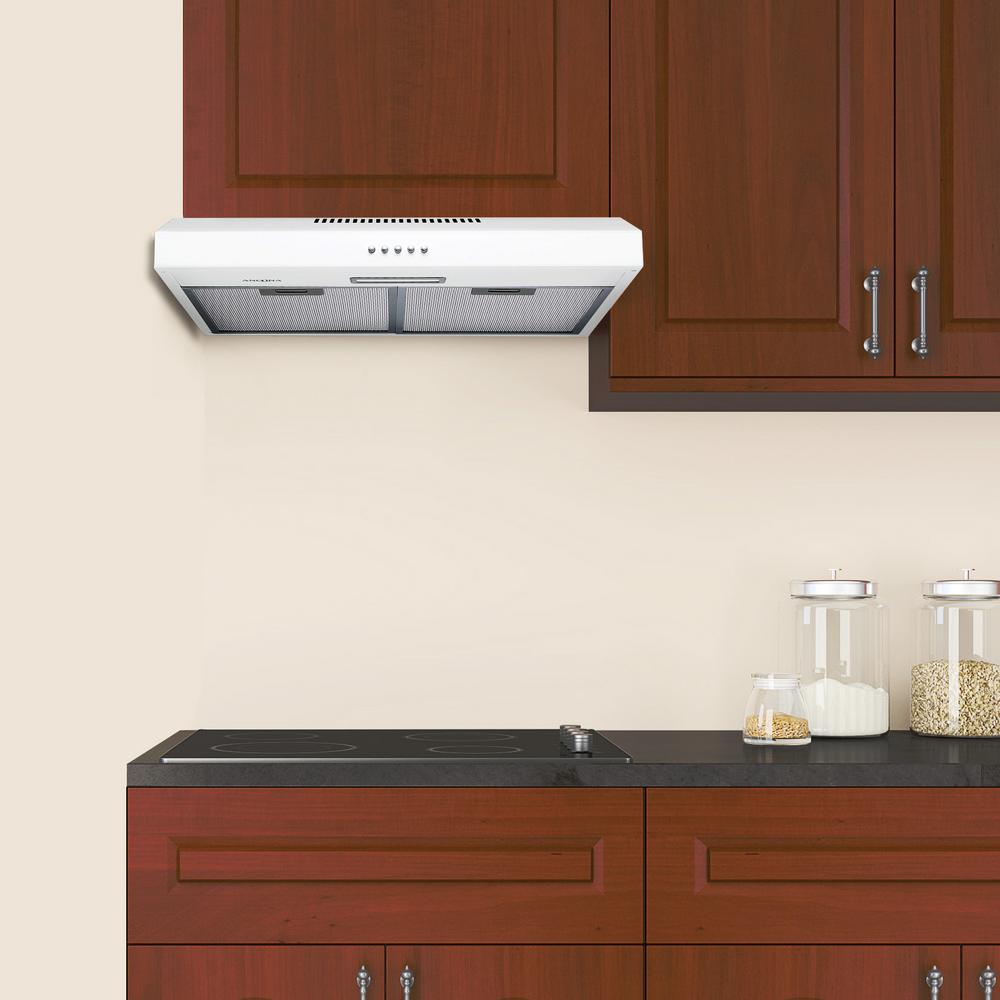Ancona 24 in. 110 CFM Convertible Range Hood in White