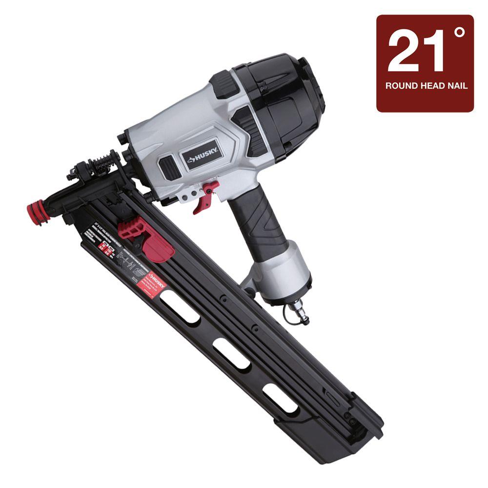 RIDGID 21 Degree 3-1/2 in. Round-Head Framing Nailer-R350RHF - The ...