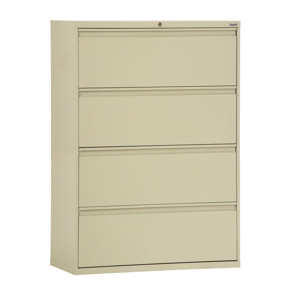 Sandusky 800 Series 36 In W 4 Drawer Full Pull Lateral File