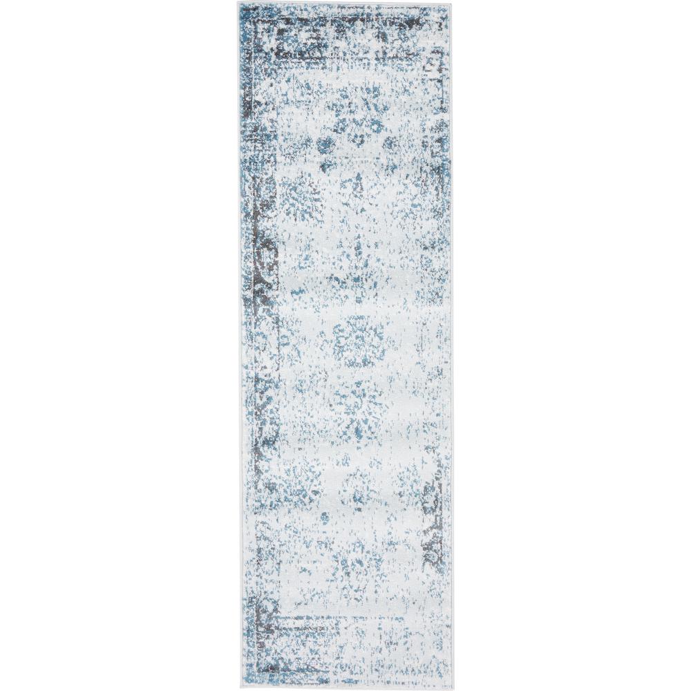 Unique Loom Sofia Light Blue 2' x 6'7" Runner Rug3134066 The Home Depot