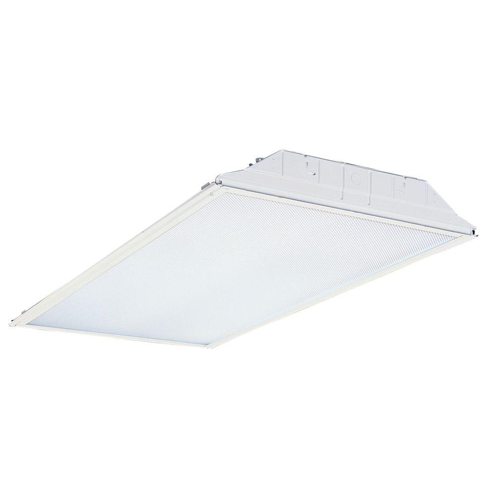 Fluorescent Lighting The Home Depot Gt4l41 Mv 2 Ft X 4 Light Fluorescent Lensed Troffer 4100k