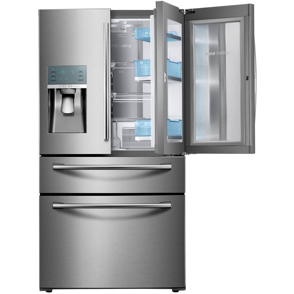 Samsung Cu Ft Food Showcase Door French Door Refrigerator In Stainless Steel