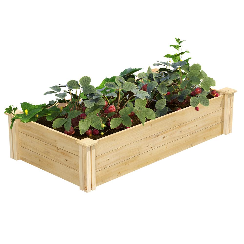 Greenes Fence 2 ft. x 4 ft. x 10.5 in. Original Cedar Raised Garden Bed