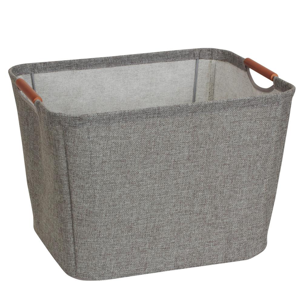 13.125 in. D x 15.75 in. W x 11 in. H Gray Fabric Storage Bin Closet