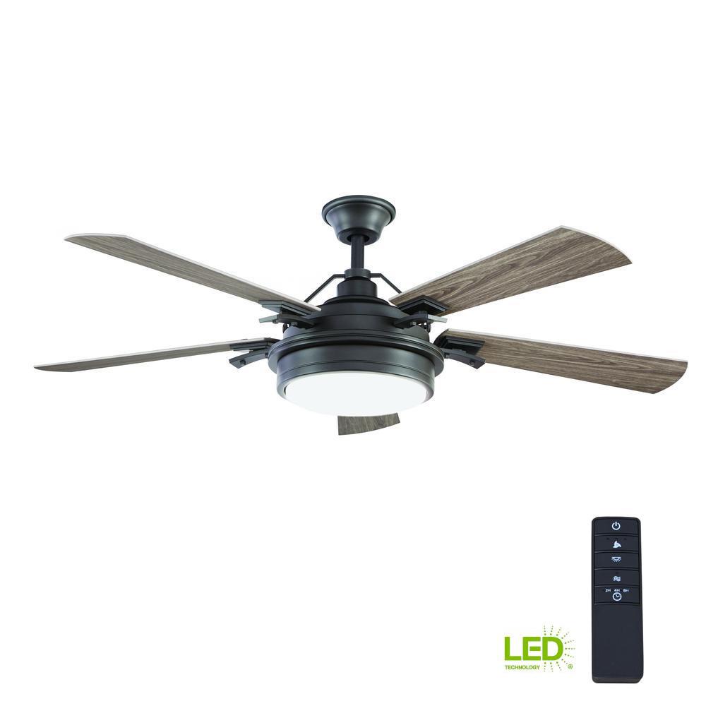 Wet Rated Coastal Quick Install Ceiling Fans Lighting The Integrated Led Indoor Outdoor Natural Iron Ceiling Fan With Light Kit