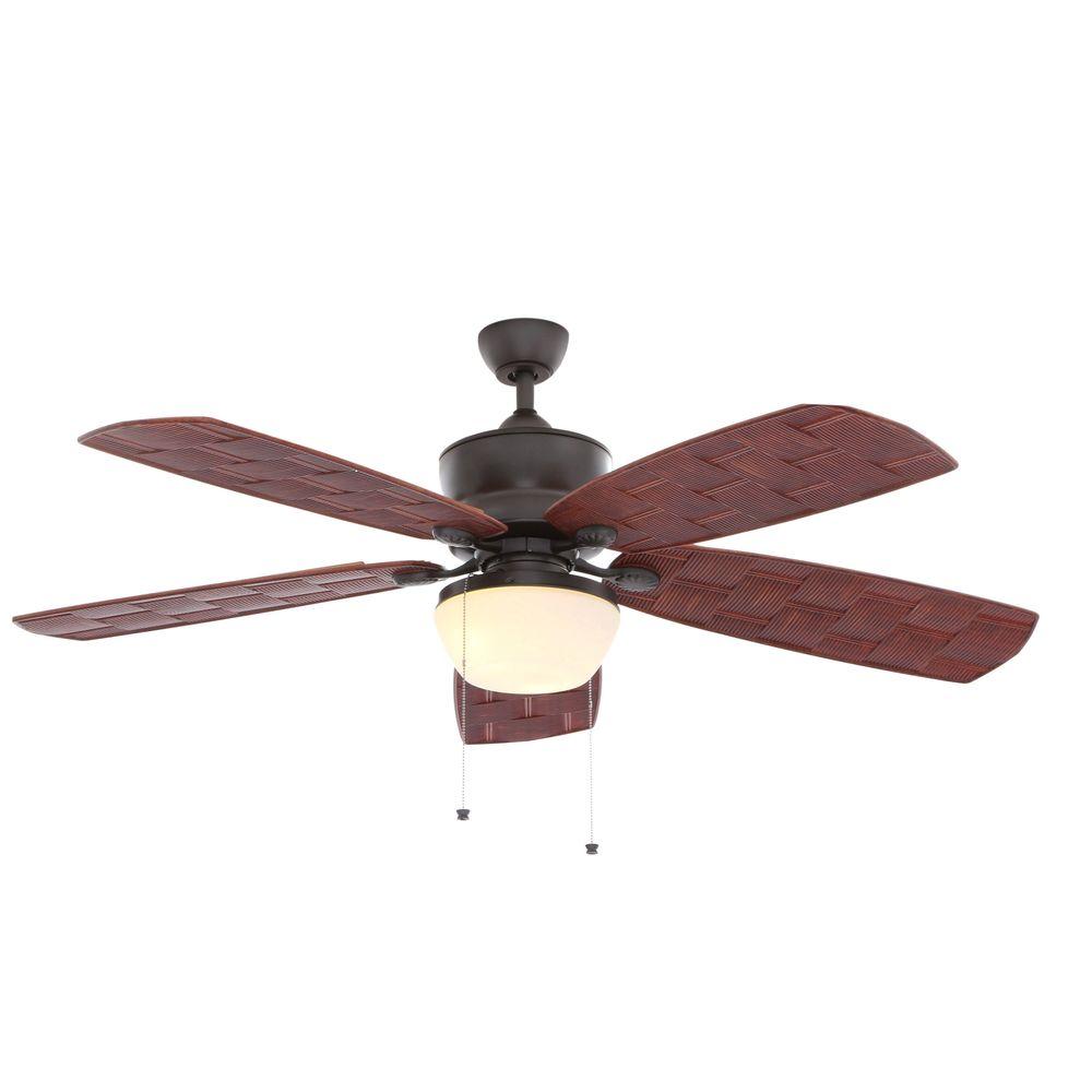 Hampton Bay Rocio 60 In Natural Iron Indoor Outdoor Ceiling Fan