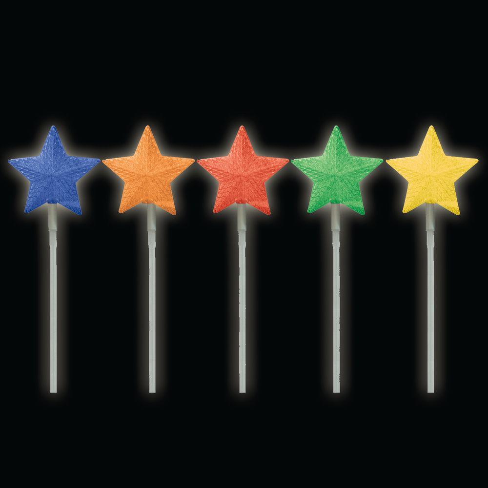 Brite Star Battery Operated Pathmarker LED Light Show Stars (5-Set)-48