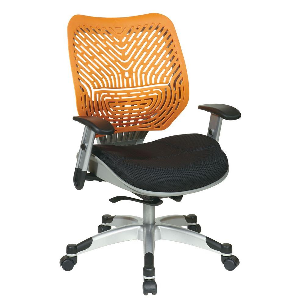 office star products revv orange spaceflex self adjusting manager office  chair86m35c625r  the home depot