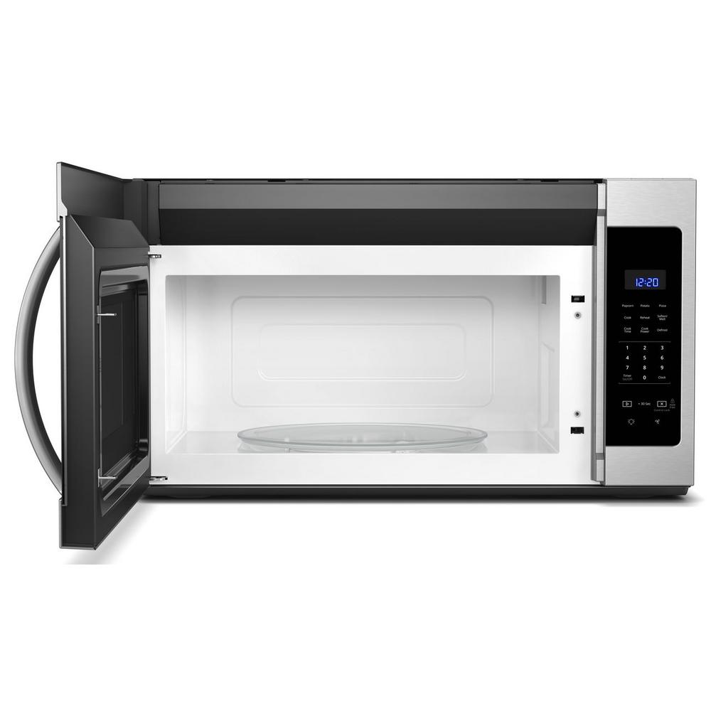 Whirlpool 1 7 Cu Ft Over The Range Microwave In Fingerprint 5 Whirlpool 1 7 Cu Ft Over The Range Microwave In Fingerprint Resistant Stainless Steel With