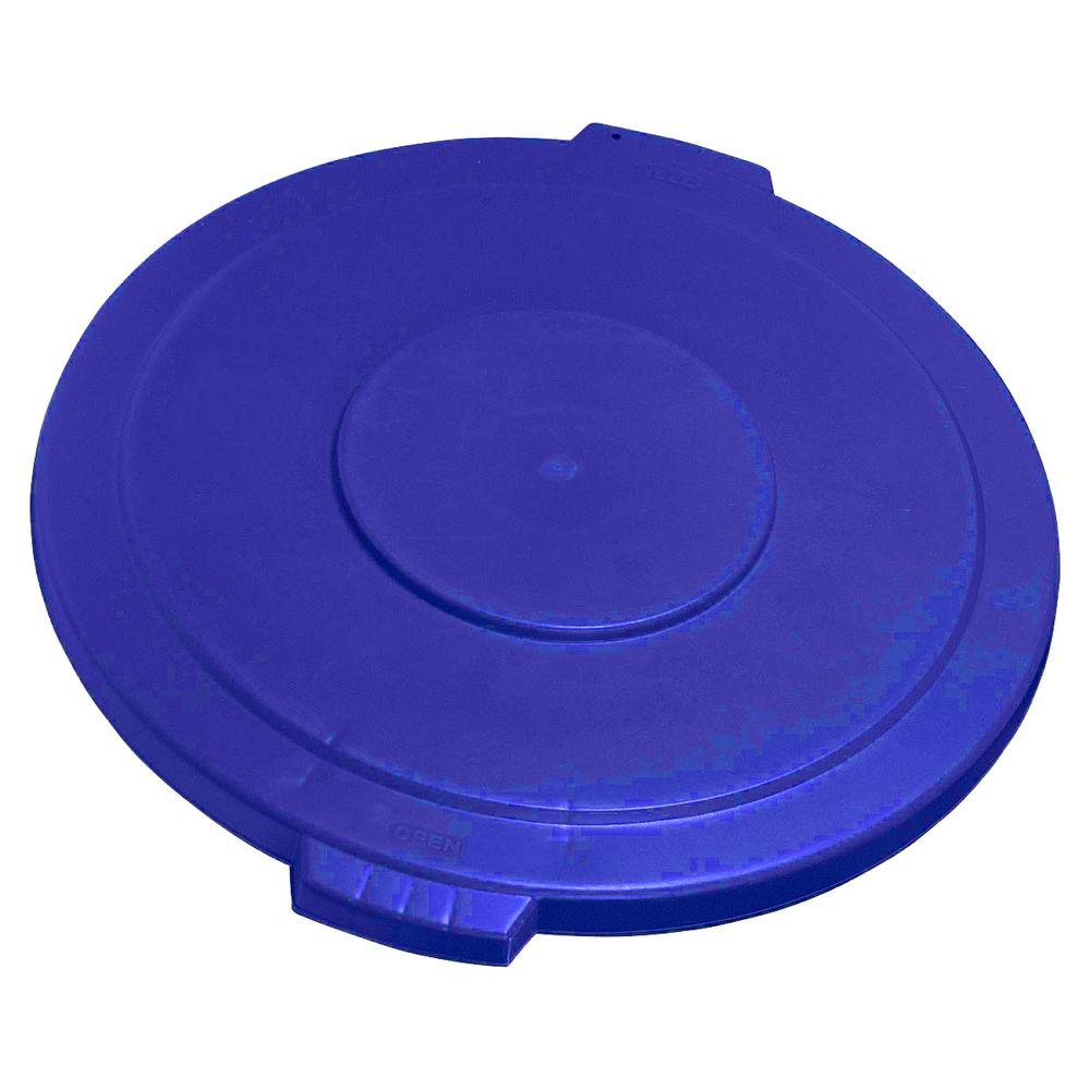 Carlisle Bronco 20 Gal. Blue Round Trash Can Lid (6Pack)34102114