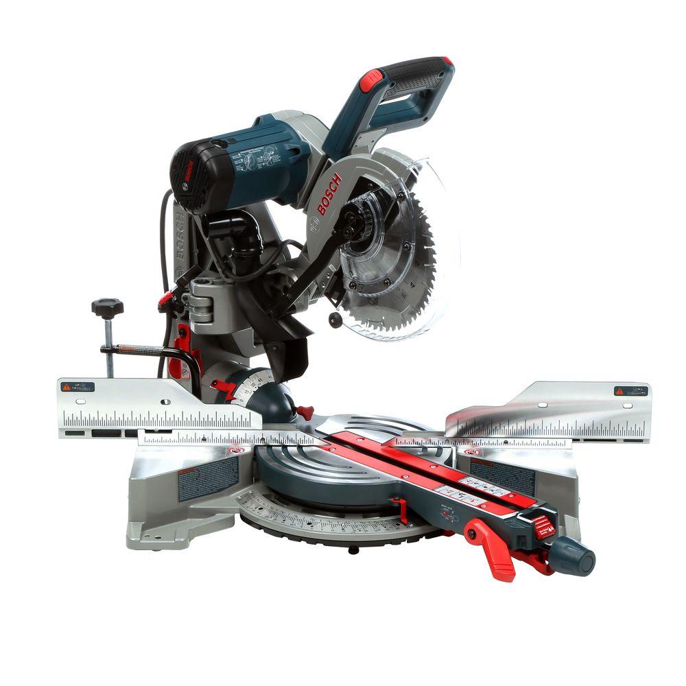 Bosch 15 Amp Corded 10 in. DualBevel Sliding Glide Miter Saw with 60Tooth Carbide Saw Blade