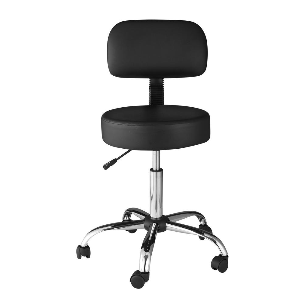 Medical Stool Office Chair Lab Exam Dental Doctor Back Cushion Padded